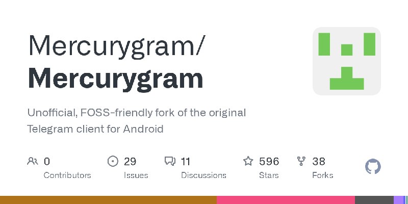 GitHub - Mercurygram/Mercurygram: Unofficial, FOSS-friendly fork of the original Telegram client for Android