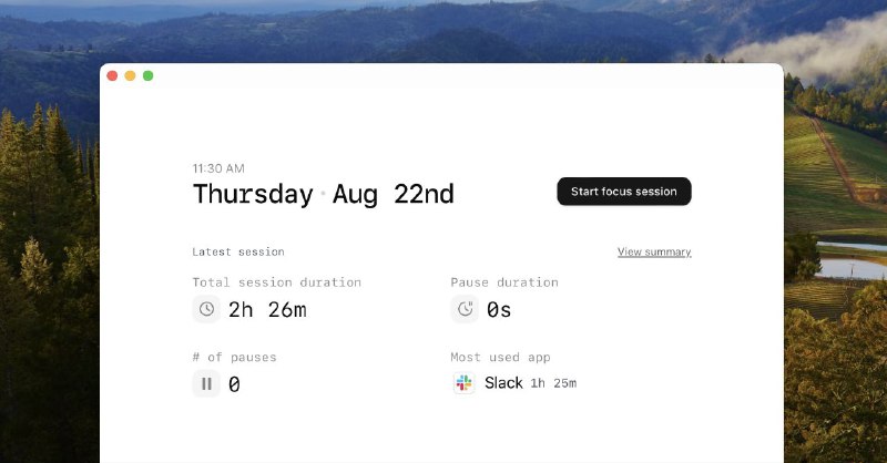 #软件 #工具🕙 Trace - macOS 应用使用时间跟踪工具▎软件功能