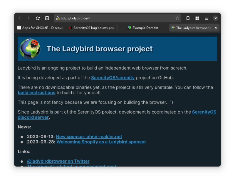 #软件 #开源 #浏览器🌐 Ladybird - 真正独立的开源网络浏览器▎软件功能