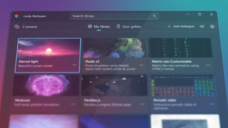 #软件 #壁纸 #开源💻 Lively Wallpaper - 一款免费开源的动态壁纸软件▎软件功能