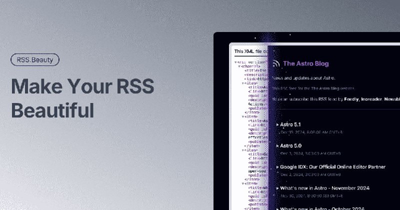 #网站 #工具 #开源 #RSS🌐 RSS.Beauty - 开源 RSS 美化工具▎网站介绍