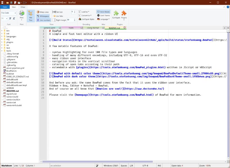 #软件 #工具 #开源⌨️ BowPad - 简单快速的开源文本编辑器▎软件功能