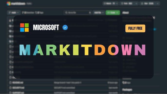 #GitHub #工具🪟 MarkItDown - 将各种文件转换为 Markdown▎项目功能