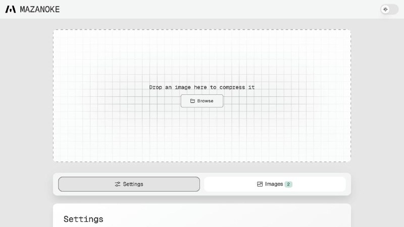 #网站 #图像 #开源☁️ MAZANOKE - 自托管本地图像压缩工具▎网站介绍