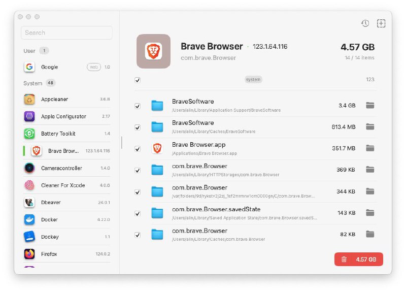 #软件 #工具 #开源💻 Pearcleaner - 免费开源 MAC 应用清理和卸载工具▎软件功能