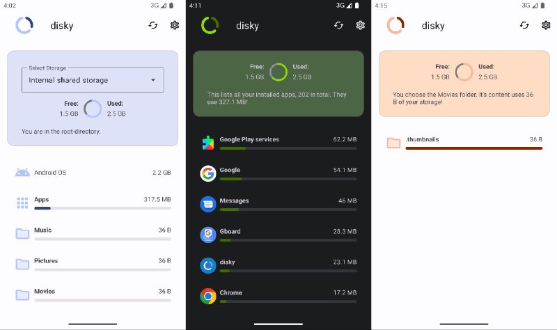 #软件 #工具 #开源😄 Disky - 一个简易的开源安卓文件系统分析器▎软件功能
