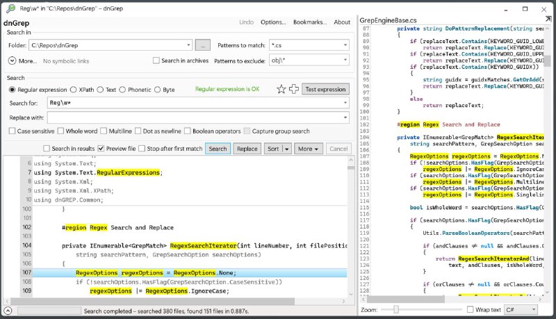 #软件 #工具 #开源😀 dnGrep - 强大且开源的免费文件检索工具▎软件功能