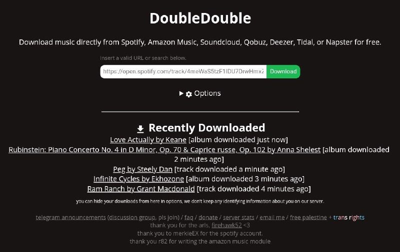 #网站 #解析 #音乐🎵 DoubleDouble - 流媒体音乐下载工具▎网站功能