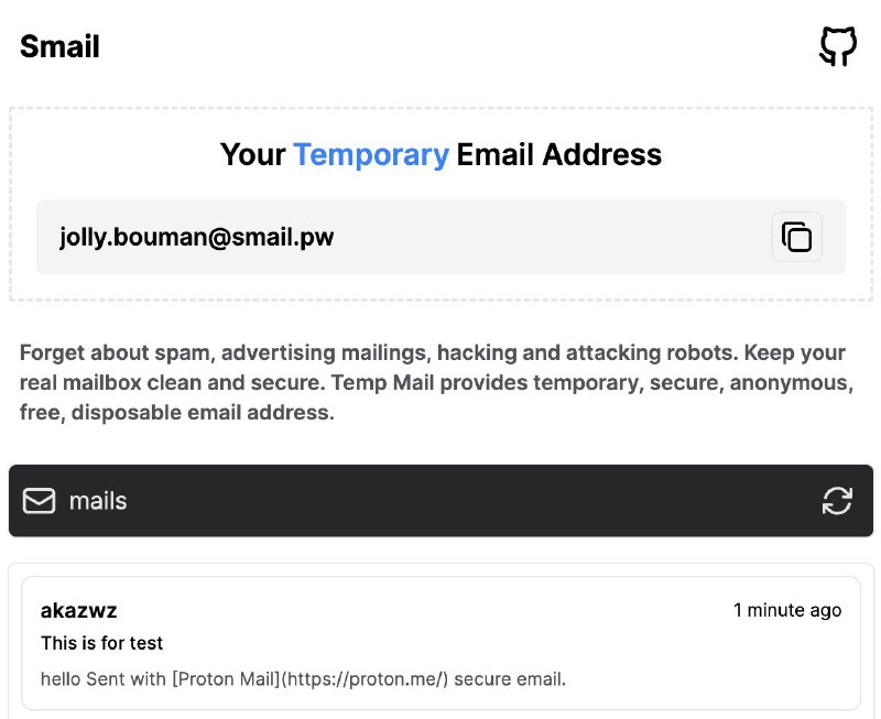 #网站 #邮箱 #开源📬 Smail - 一个简洁开源的在线临时邮箱▎网站功能