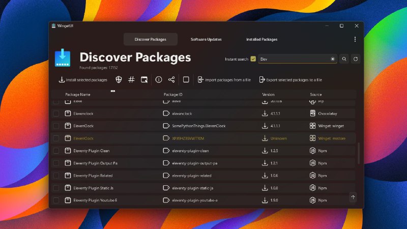 #开源 #软件 #工具📥 WingetUI - 一款开源的 Windows 软件包管理器▎软件功能