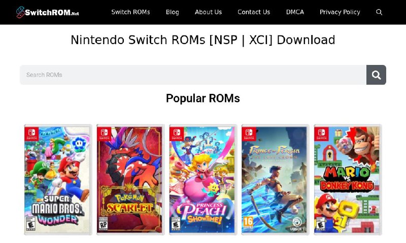 #网站 #游戏⬇️ SwitchRom - Switch 游戏 ROM 下载站▎网站介绍