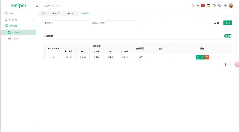 #GitHub #工具🤖️ Pandora Helper - ChatGPT/Claude 服务管理和共享工具▎项目功能