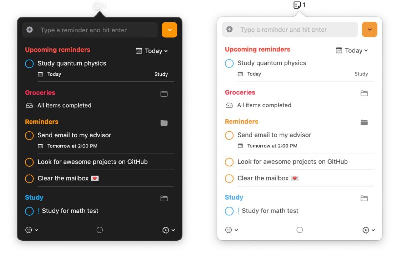 #软件 #工具 #辅助 #开源📌 Reminders MenuBar - 免费开源 Mac 菜单栏提醒工具▎软件功能