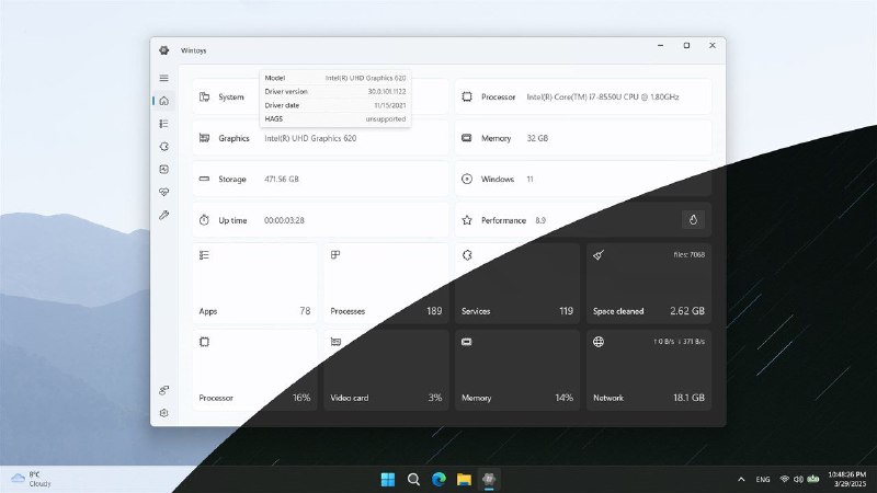 #软件 #工具🌈 Wintoys - Windows 系统优化和管理工具▎软件平台