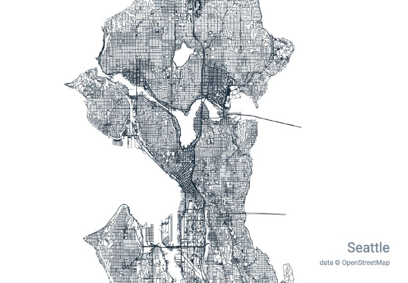 #网站 #工具 #开源🗾 city-roads - 一键绘制任何城市内所有道路的可视化地图▎网站介绍