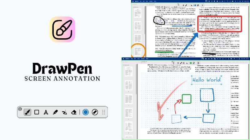 ⭐️ #软件 #工具 #开源🖌 Draw Pen - 简单的跨平台屏幕标注工具▎软件平台