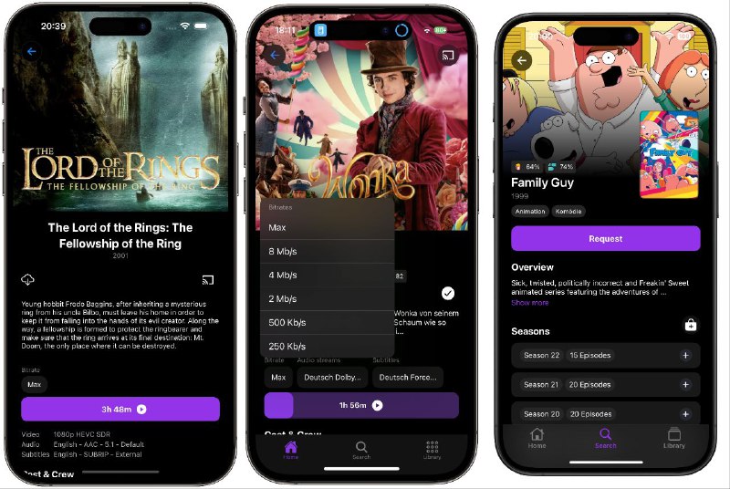#软件 #开源 #第三方📽 Streamyfin - 开源第三方 Jellyfin 客户端▎软件平台