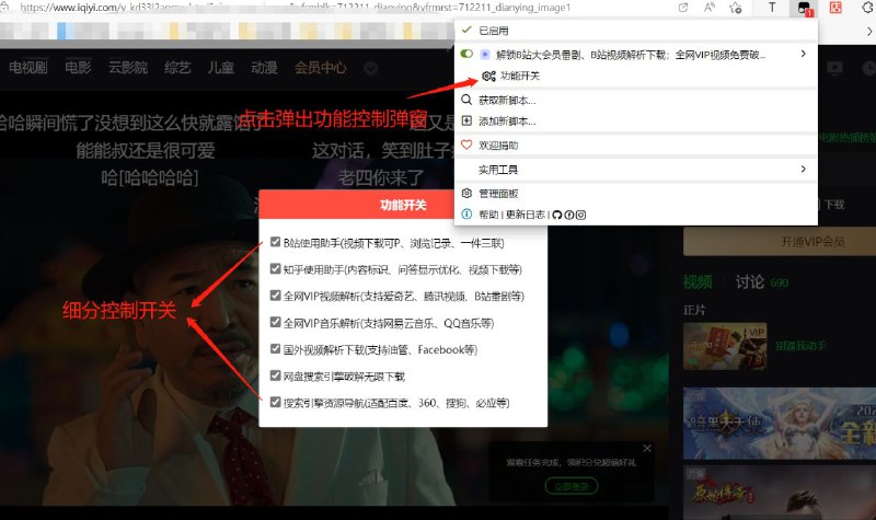 #脚本 #解析 #辅助⚙ Script Pro - 支持多网站的视频解析增强脚本▎脚本功能