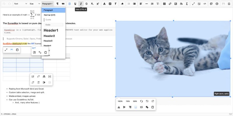 #GitHub #工具☀️ SunEditor - 开源 Web 端 HTML 编辑器▎项目功能