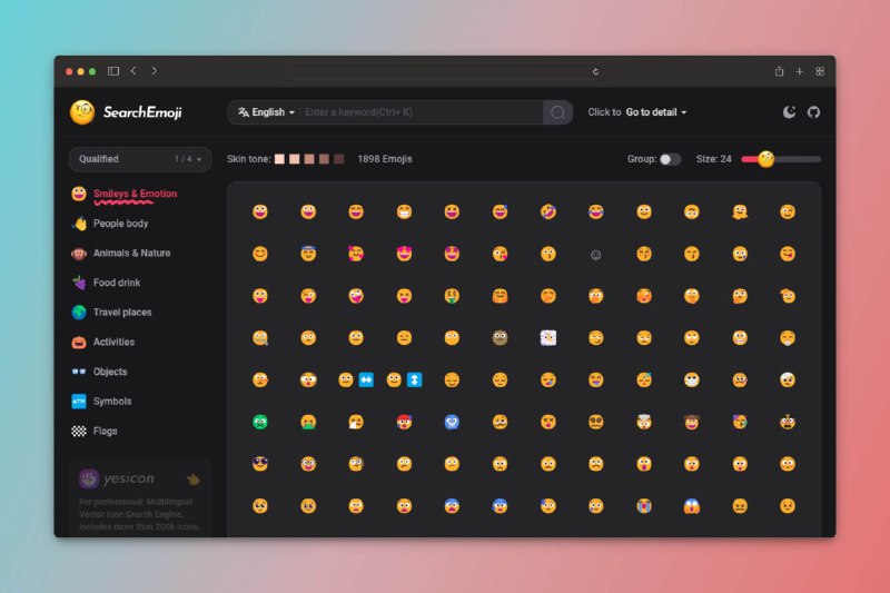 #网站 #趣站 #开源🧐 SearchEmoji - 支持30种语言的表情符号搜索引擎▎网站功能