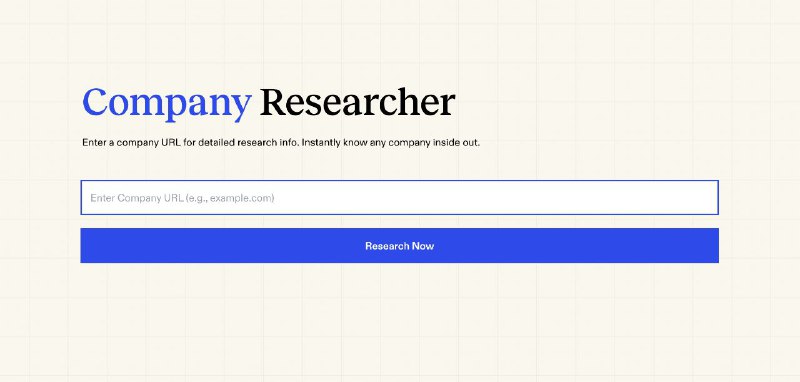 #GitHub #AI #搜索引擎🔎 Company Researcher - AI 公司信息搜索引擎▎项目介绍