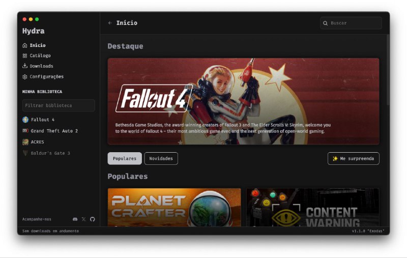 #软件 #游戏 #工具 #开源🎮 Hydra - 功能丰富的开源免费游戏启动器▎软件功能