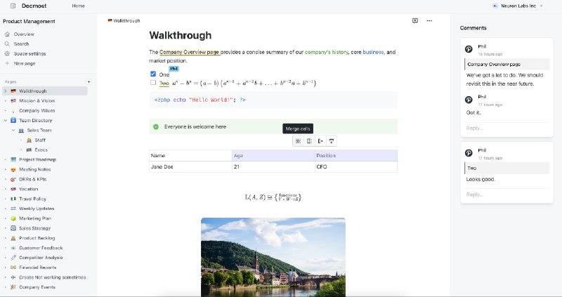 #GitHub #工具📌 Docmost - 开源文档管理和知识库平台▎项目功能