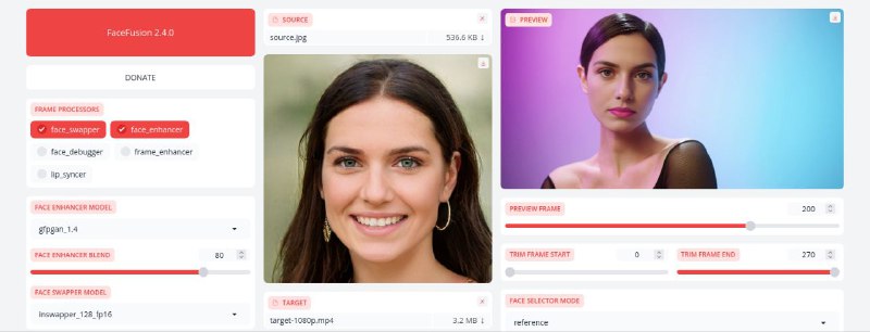 #GitHub #AI #工具 #图像 #视频🙂 FaceFusion - 一个强大的开源 AI 视频/图片换脸和增强工具▎项目功能