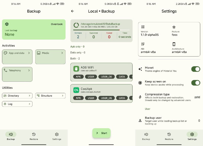 #软件 #备份 #开源📦 DataBackup - 一款开源的安卓数据备份工具▎软件功能