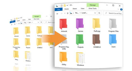 #软件 #工具 #开源😊 Folcolor - 一款开源轻量级的 Windows 文件夹着色工具▎软件功能