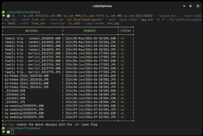 #软件 #工具 #开源🖋 F2 - 跨平台文件和目录批量重命名工具▎软件平台