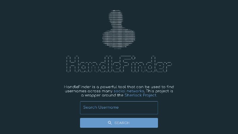 #开源 #网站 #工具👤 HandleFinder▎网站功能