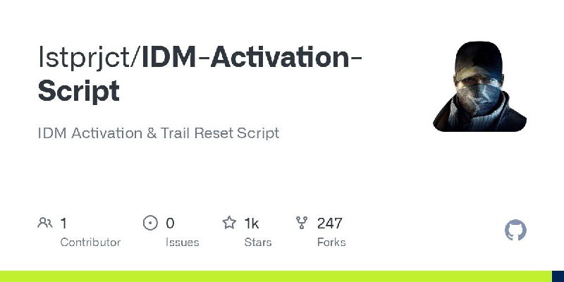 📂 #GitHub #脚本⚙ IDM Activation Script▎脚本功能