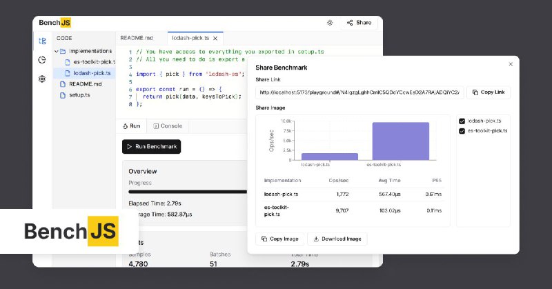 #GitHub #工具⚡ BenchJS - 基于浏览器的 JavaScript 基准测试工具▎项目介绍