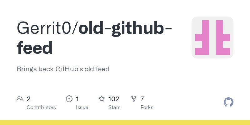 📂 #Github #脚本📌 old-github-feed▎项目功能