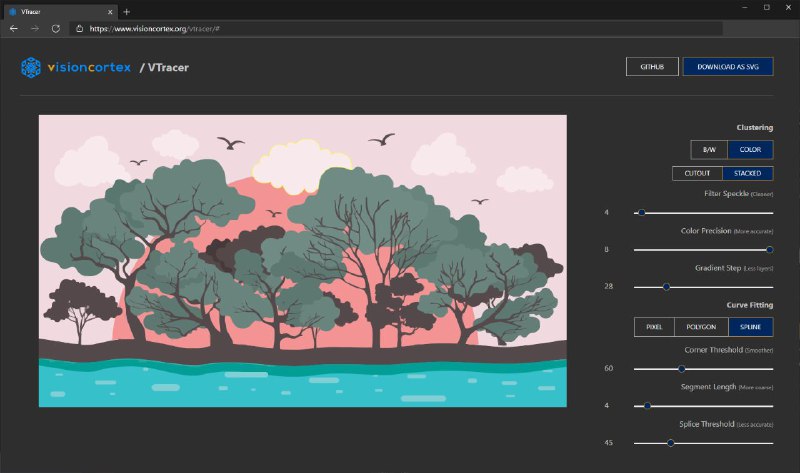 #软件 #图像 #开源🌠 VTracer - 开源光栅图像转矢量图形工具▎软件平台