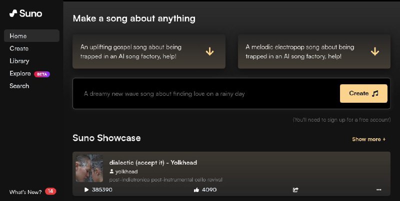 #网站 #音乐 #AI🎵 Suno - 一款生成式人工智能音乐创作程序▎网站功能