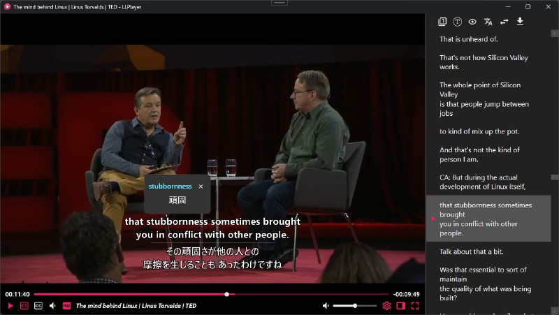 #软件 #开源 #播放器▶ LLPlayer - 用于语言学习的媒体播放器▎软件平台