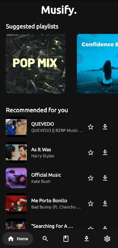 「Musify」🎵一个轻量级音乐和下载音乐应用！应用特点