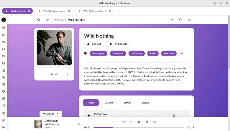 #软件 #音乐 #开源🎵 Muffon - 跨平台桌面音乐流媒体客户端▎软件功能