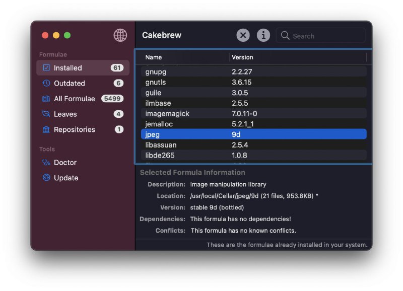 #软件 #工具 #开源🍰 Cakebrew - Homebrew GUI 应用程序▎软件平台