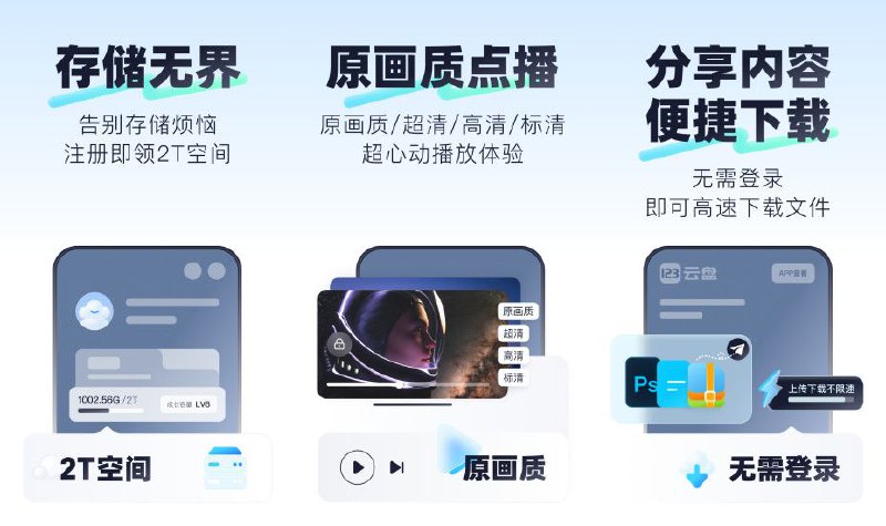 #软件 #网盘☁️ 123云盘 - 注册即送 2T 空间的云盘应用▎软件平台