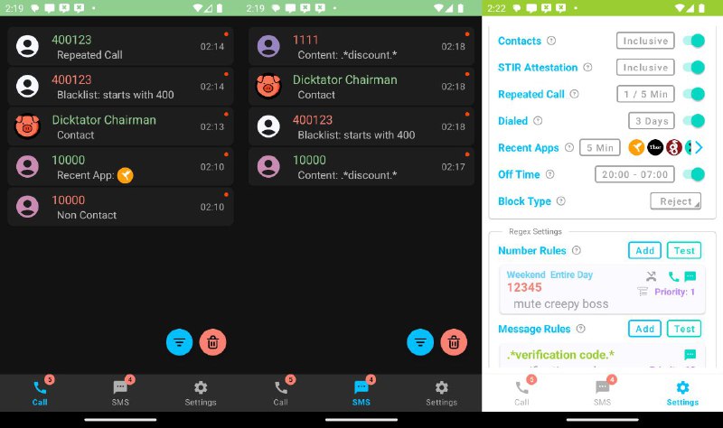 #软件 #工具 #开源🚫 SpamBlocker - Android 电话/短信拦截器▎软件平台