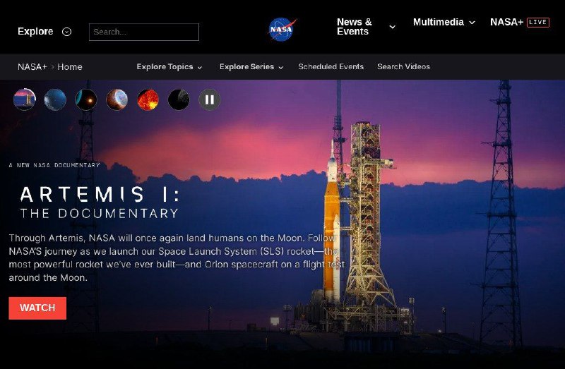 #网站 #纪录片 #直播🌕 NASA+ - NASA 推出的一个全新流媒体服务▎网站功能