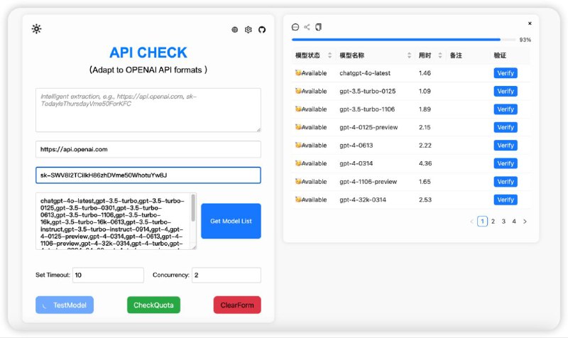 #GitHub #API #工具🔗 API CHECK - 开源纯前端 API 检测工具▎项目功能