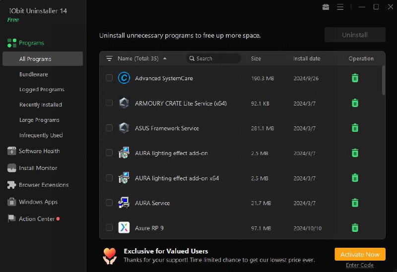 #软件 #工具 #破解🗑 IObit Uninstaller PRO - Windows 卸载工具免激活便携版▎软件平台