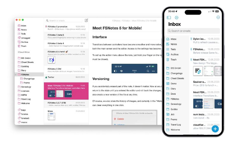 #软件 #笔记 #工具 #开源📝 FSNotes - 一款开源现代化笔记管理器▎软件平台