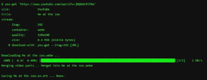 #GitHub #解析📥 You-Get - 开源命令行媒体解析下载工具▎项目介绍