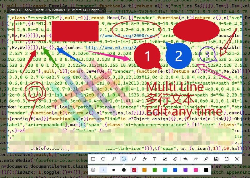 #软件 #工具 #开源✏️ ScreenCapture - 开源轻量多功能截图工具▎软件功能
