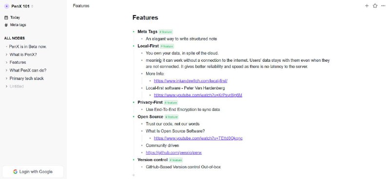 #软件 #工具 #笔记 #开源📰 PenX - 开源结构化个人笔记和知识库管理工具▎软件功能